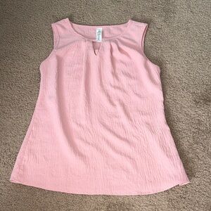 Soft Pink Keyhole Blouse